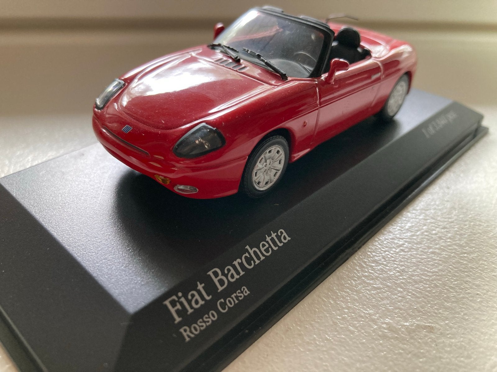 Fiat Barchetta Minichamps 1/43 - Uniek voor jouw verzameling, Hobby en Vrije tijd, Ophalen of Verzenden, Nieuw, Auto, MiniChamps
