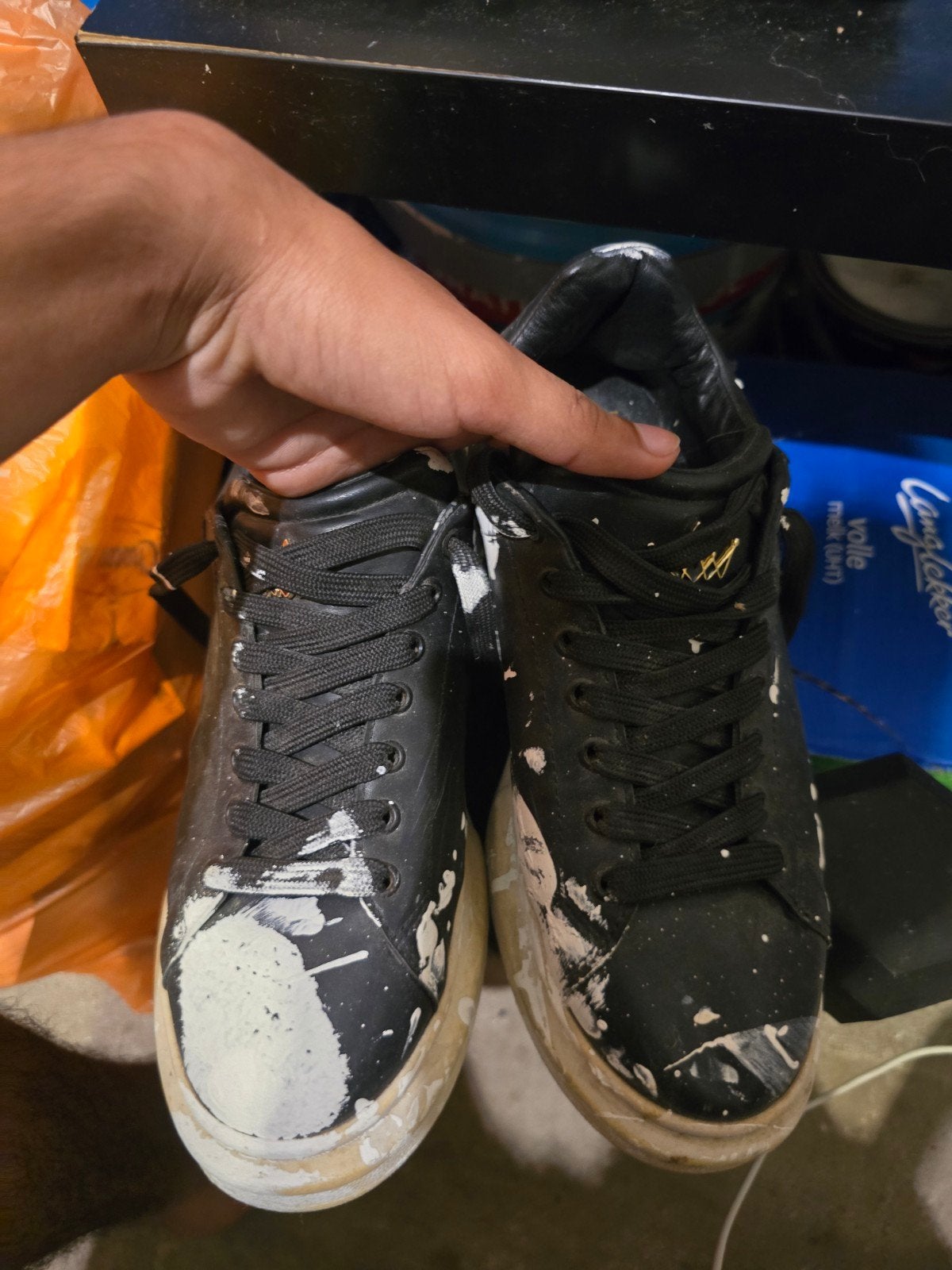 Martin Valen sneakers met verfspatten - Origineel design, Zwart, Martin Valen, Ophalen of Verzenden, Sneakers of Gympen