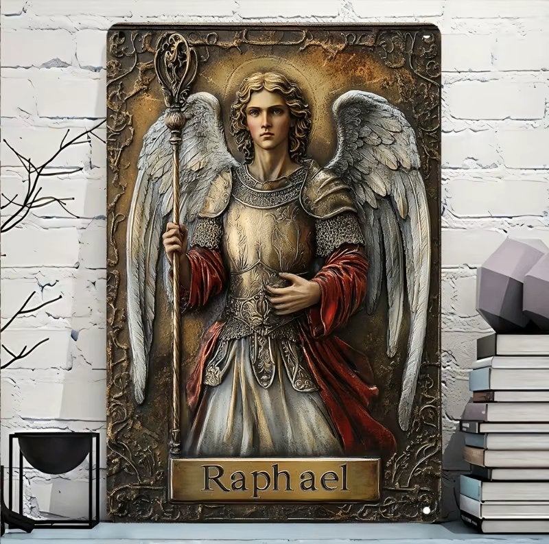Aartsengel Raphael Wandplaat, Verzenden, Nieuw, Wandbord of Wandpaneel