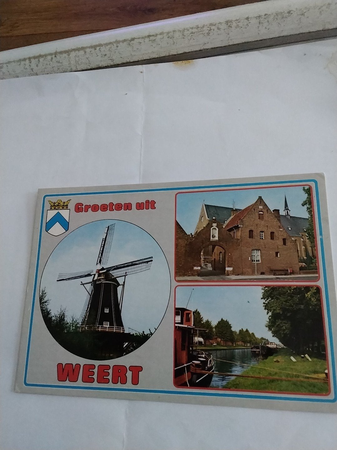 Ansichtkaart Groeten uit Weert - Molen, Kasteel, Gracht, Verzamelen, Ophalen of Verzenden, 1960 tot 1980, Ongelopen, Limburg