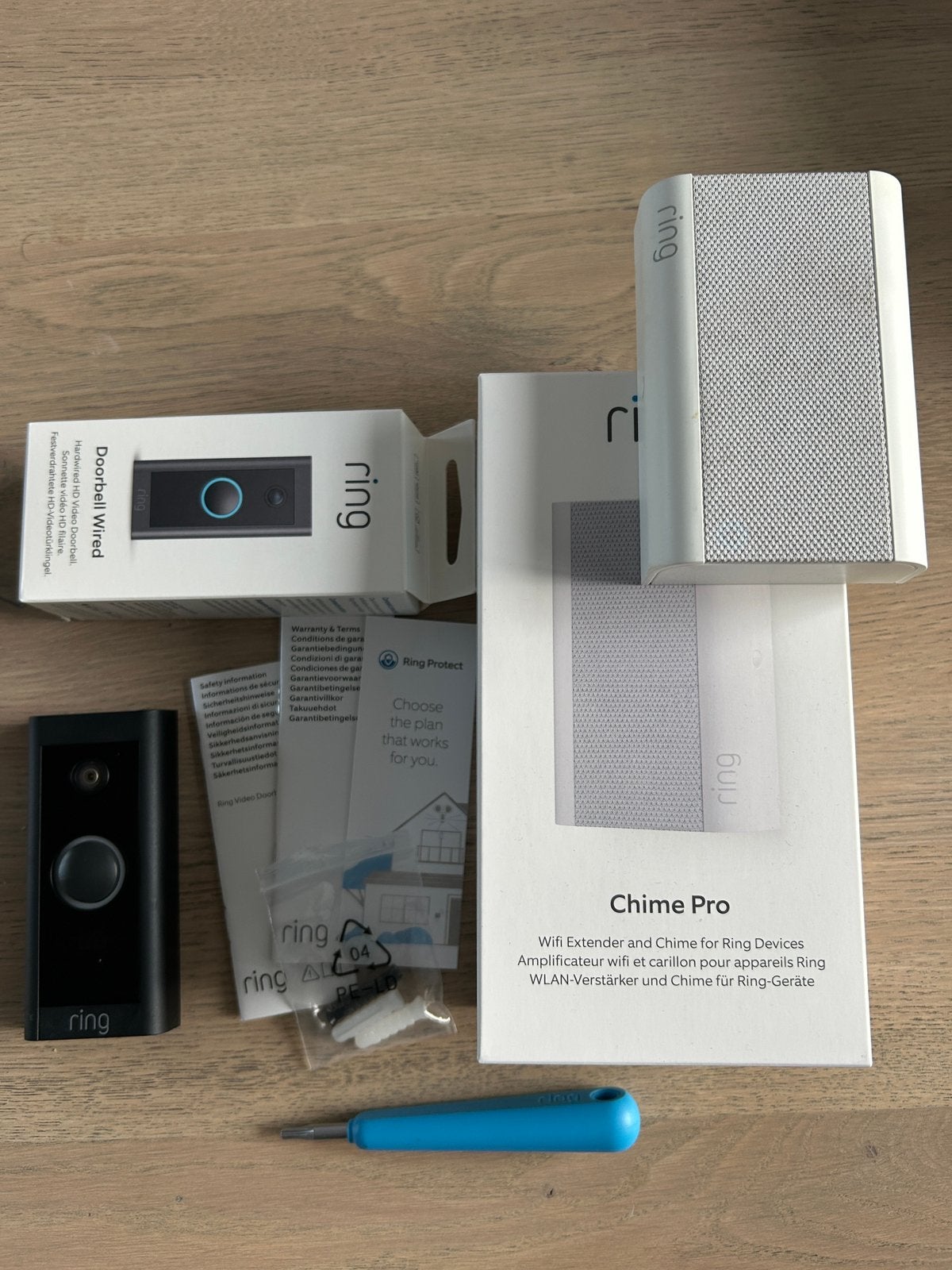 Ring Video Deurbel Wired bedraad, Ophalen of Verzenden, Zo goed als nieuw