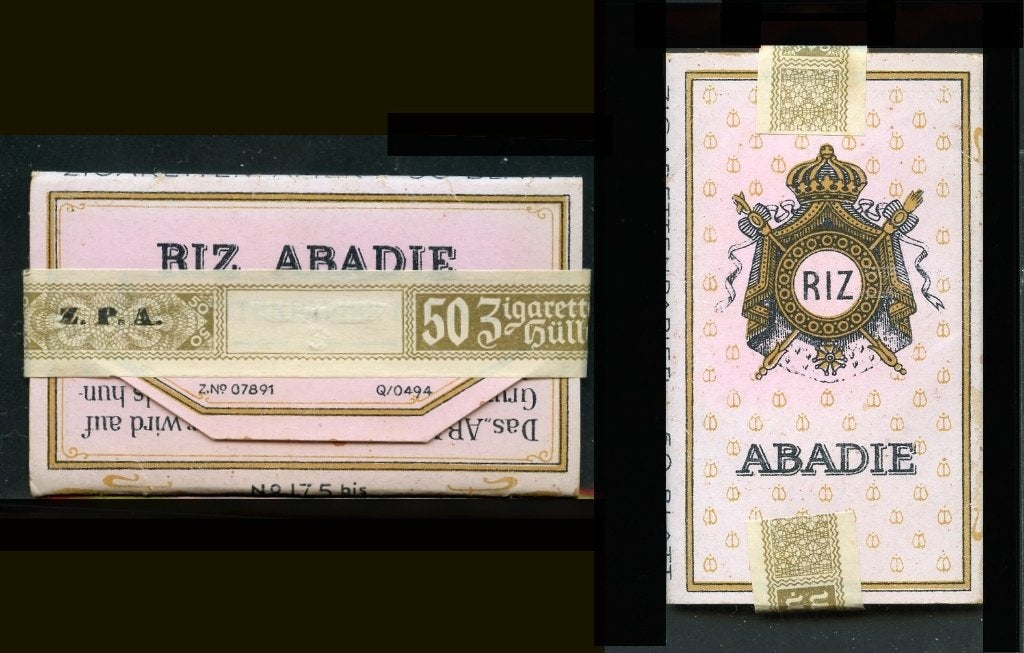 9161-PAKJE RIZ ABADIE VLOETJES- NAZI BANDEROL VERZEGELD, Verzamelen, Verzenden, Nieuw, Tabaksdoos of Verpakking