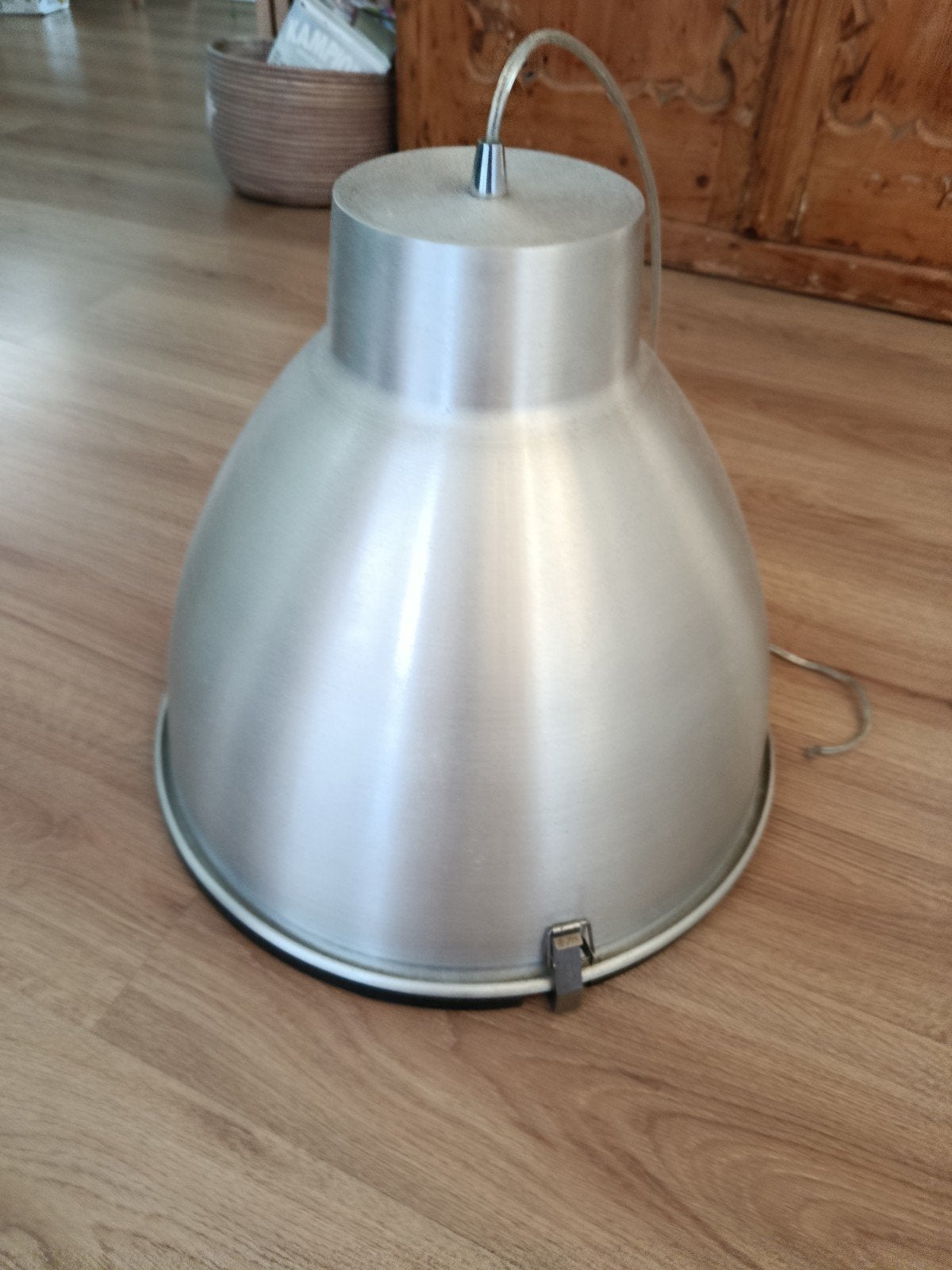 Set van 2 eettafel lampen, 42 cm diameter, Huis en Inrichting, Lampen | Hanglampen, Ophalen, Gebruikt, Metaal