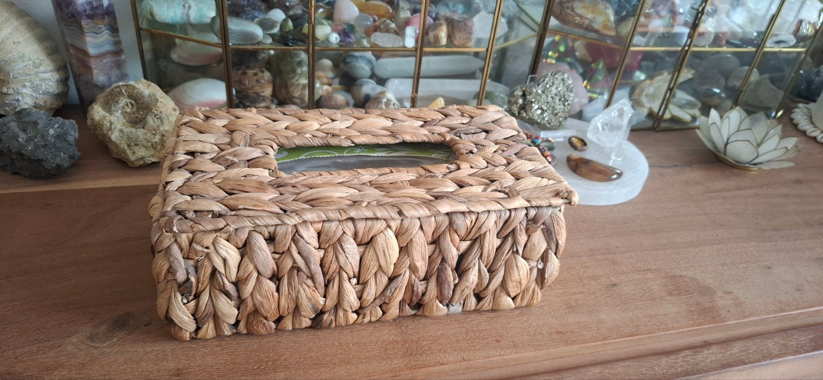 Tissue box natuurlijk materiaal, Ophalen of Verzenden, Rechthoekig