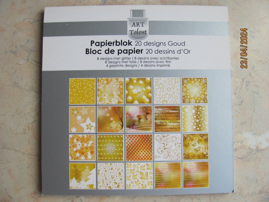 NIEUWSTAAT 20 designs PAPIERBLOK paperpad CHRISTMAS papier, Hobby en Vrije tijd, Ophalen of Verzenden, Zo goed als nieuw, Papier of Karton