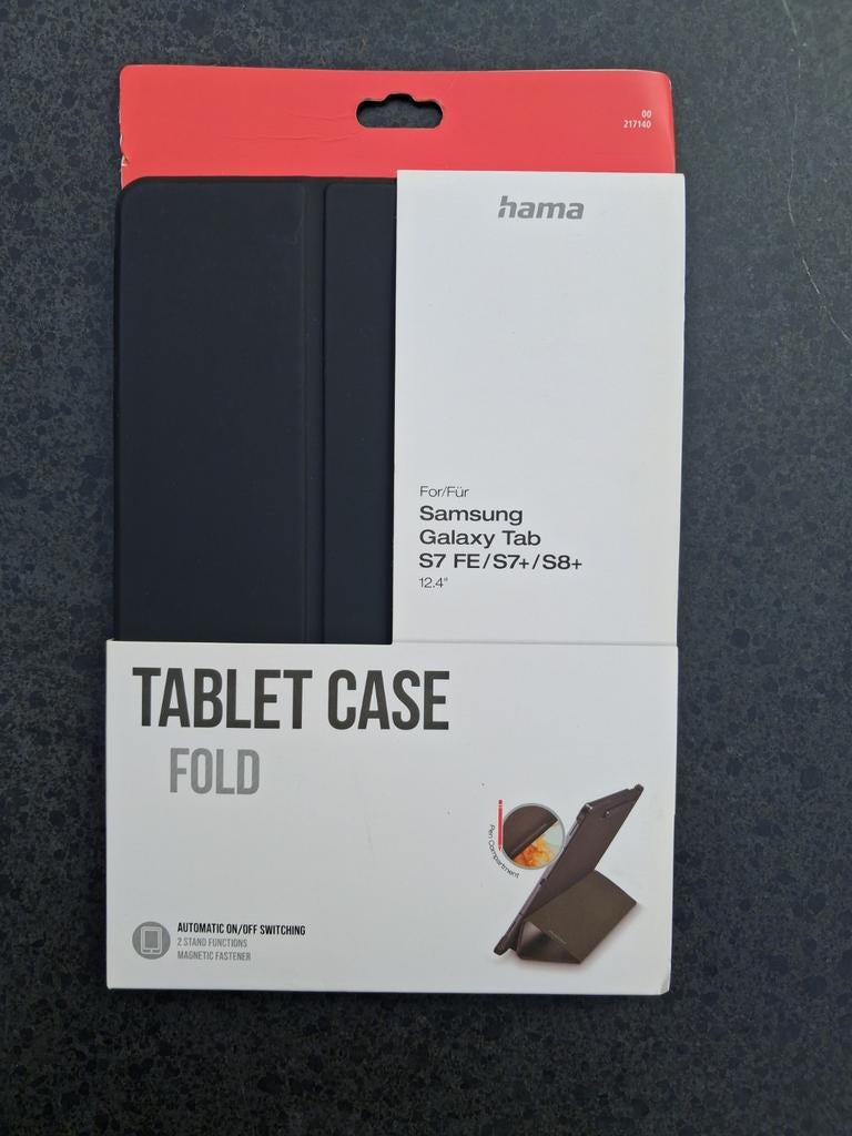 Hama Tablet Case Fold voor Samsung Galaxy Tab S7/S8 12.4", Nieuw, Ophalen of Verzenden, Hama, Samsung Galaxy Tab S7 FE/S7+/S8 FE/S8+