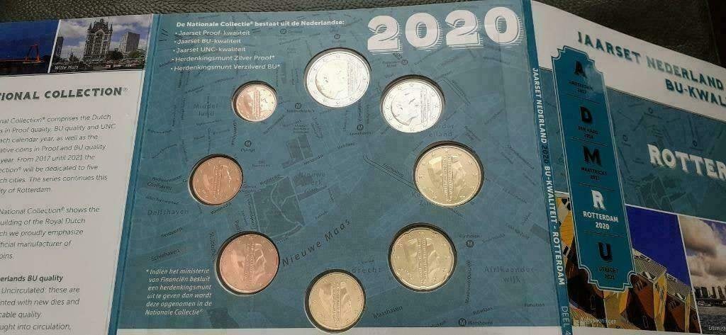 Jaarset Nederland 2020 Rotterdam in BU-kwaliteit, Postzegels en Munten, Munten | Nederland, Verzenden, Koningin Beatrix, Euro's
