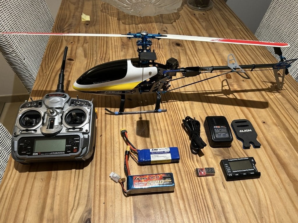 Helicopter Align 450SEv2 compleet Spektrum Zender Lipo Accu, Ophalen, Gebruikt, Elektro, Helikopter