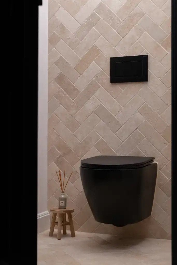 Travertin tegeltjes natuursteen 20x8cm 3,5m2, Ophalen, Overige materialen, Wandtegels, Nieuw