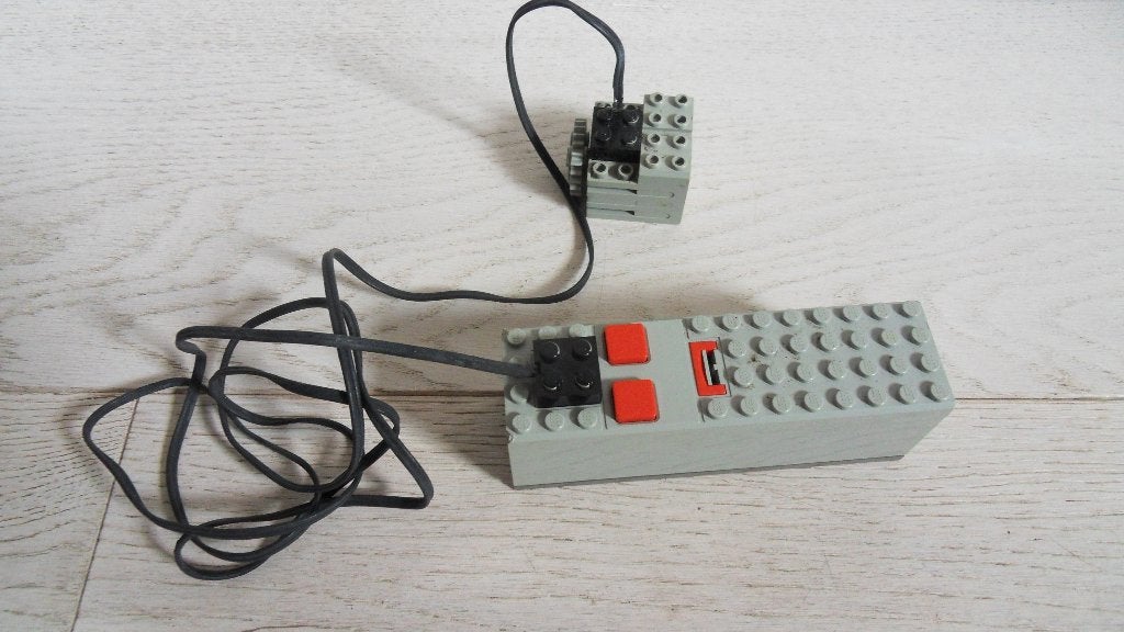 Lego : 9V motor grijs met bat.box en kabel (werkend) Technic, Ophalen of Verzenden, Gebruikt, Lego, Technic