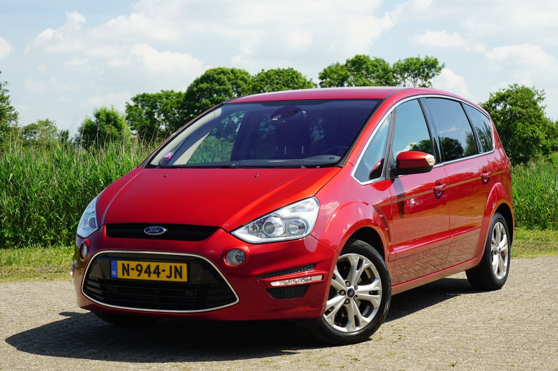 Ford S-Max 2.0 EcoBoost S Edition Automaat | Mars Red Metall, Auto's, Euro 5, Stof, Gebruikt, 4 cilinders