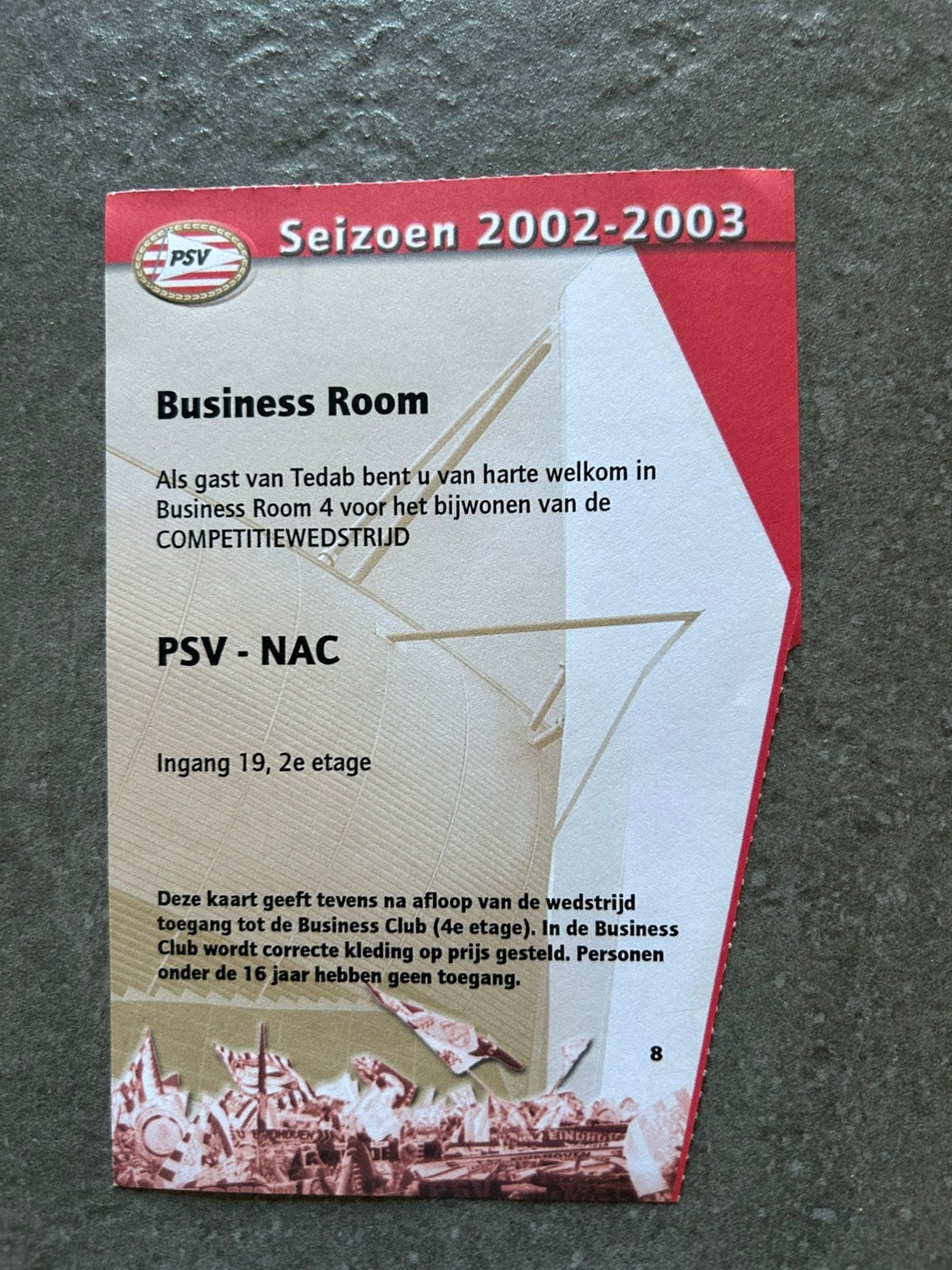 PSV - NAC business Room kaart, Ophalen of Verzenden, PSV, Overige typen