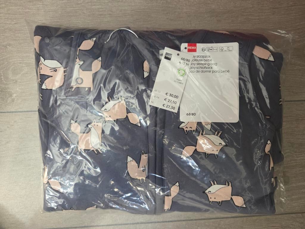 Hema slaapzak met vossenprint maat 68/80 tog 3.0, Ophalen of Verzenden, Nieuw, 70 tot 85 cm, Slaapzak