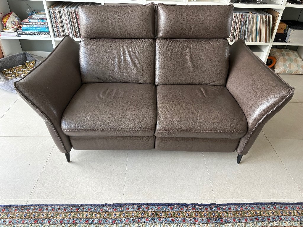 Hukla twee-zits relaxbank, Ophalen, Gebruikt, Hedendaags design, 150 tot 200 cm