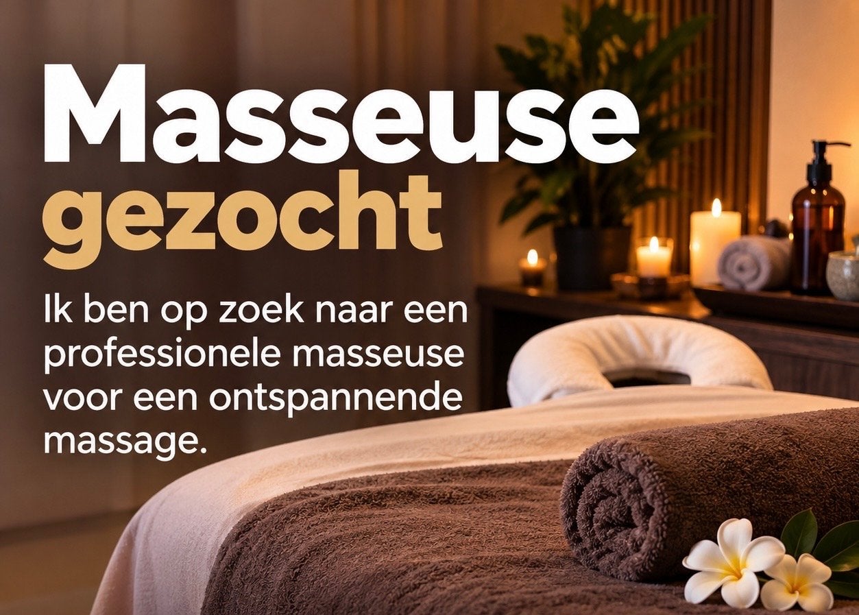 Maussuse gezocht voor ontspannende massage aan huis, Ontspanningsmassage