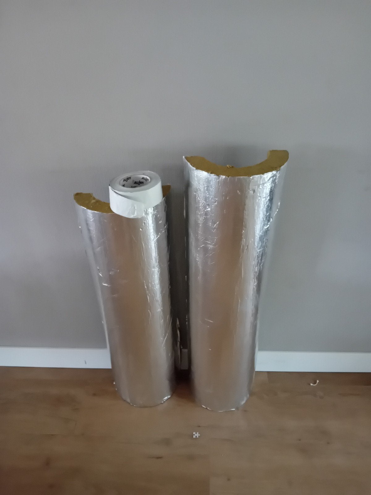 Steenwol isolatiebuizen 160mm met aluminium tape, Doe-het-zelf en Verbouw, Ophalen, 4 tot 8 cm, Nieuw, Steenwol