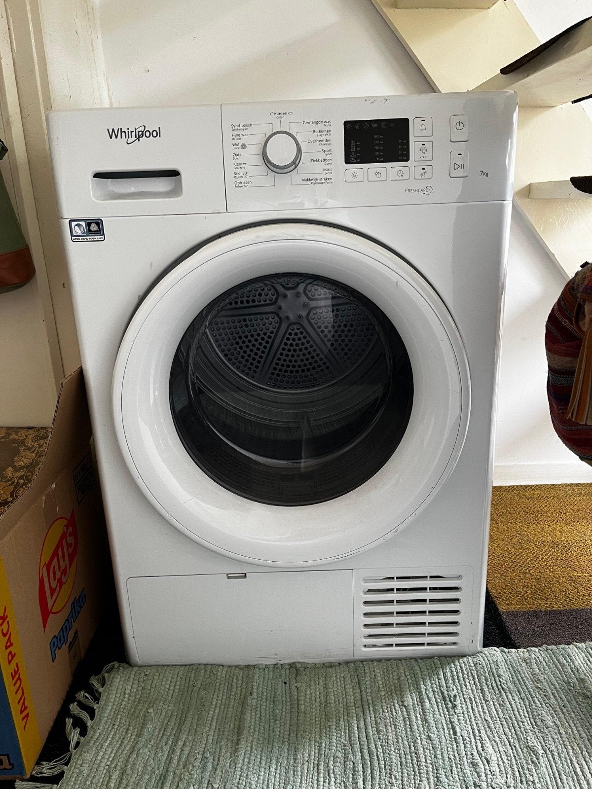Droogmachine Whirlpool, Ophalen, 6 tot 8 kg, Minder dan 85 cm, Zo goed als nieuw