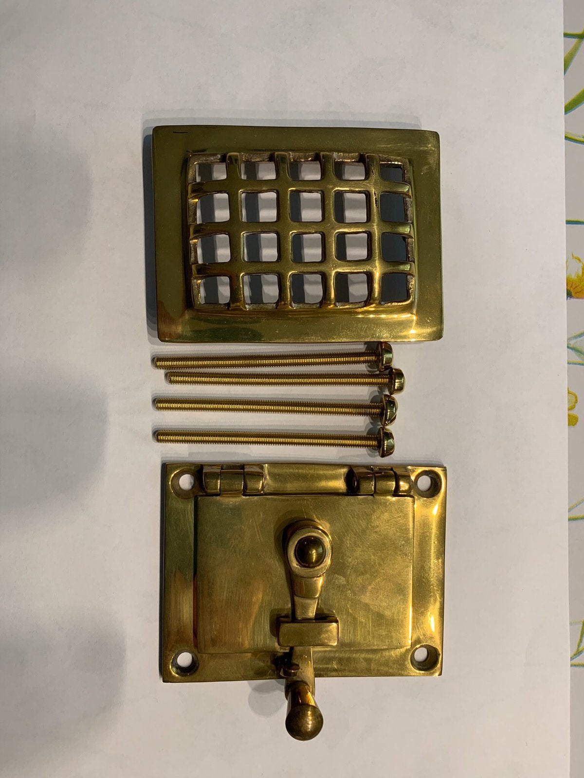 Deurluikje messing Judas model 98 x75 mm, Ophalen, Nieuw, Koper of Messing, Slot