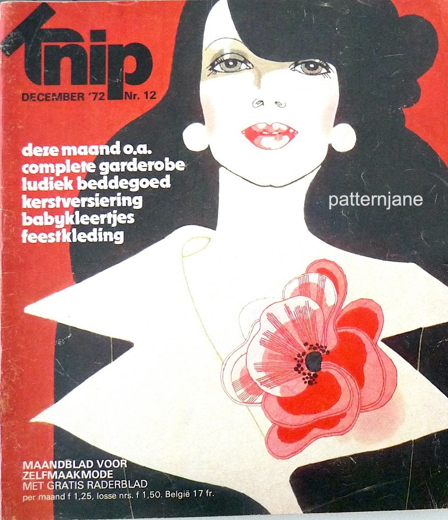 knip december 1972 - als nw -mooie vintage patronen, Hobby en Vrije tijd, Kledingpatronen, Overige typen, Verzenden, Vrouw, Zo goed als nieuw