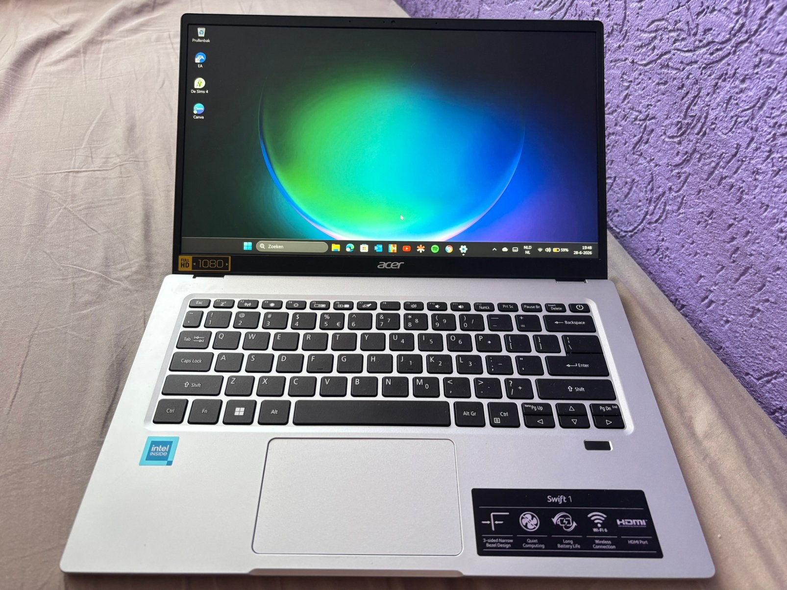 Acer Swift 1, Computers en Software, Windows Laptops, Ophalen, Zo goed als nieuw, 14 inch, 2 tot 3 Ghz