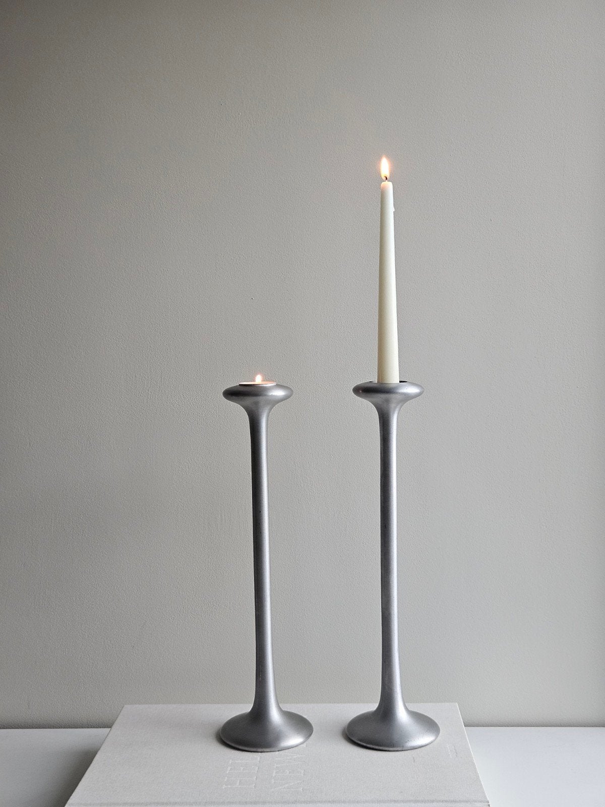 Vintage Ikea Kägla Kandelaars - Design Carl Öjerstam 37,5 cm, IKEA, Ophalen of Verzenden, Metaal, Kandelaar