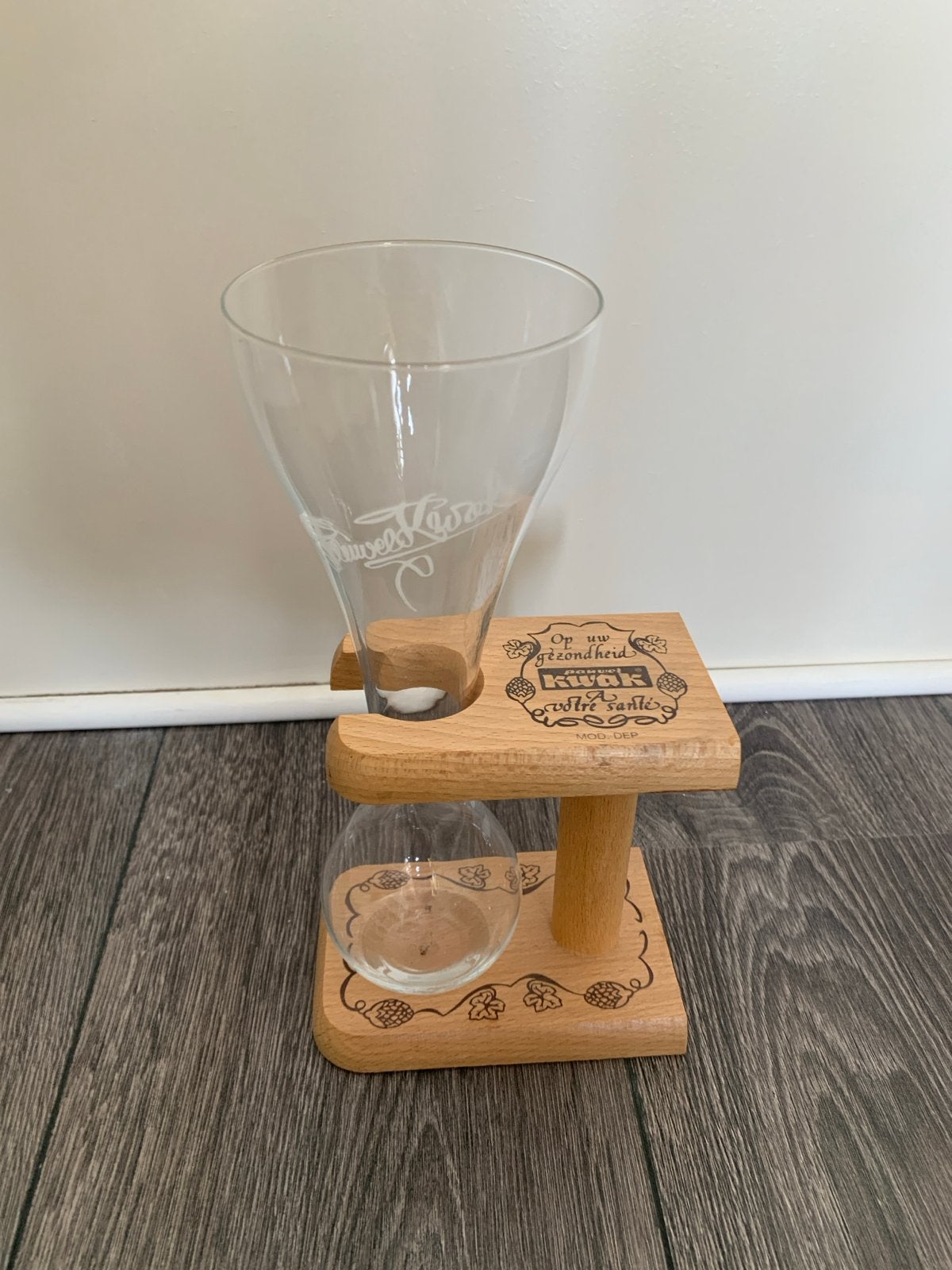Kwak bierglas met houten houder, Verzamelen, Ophalen