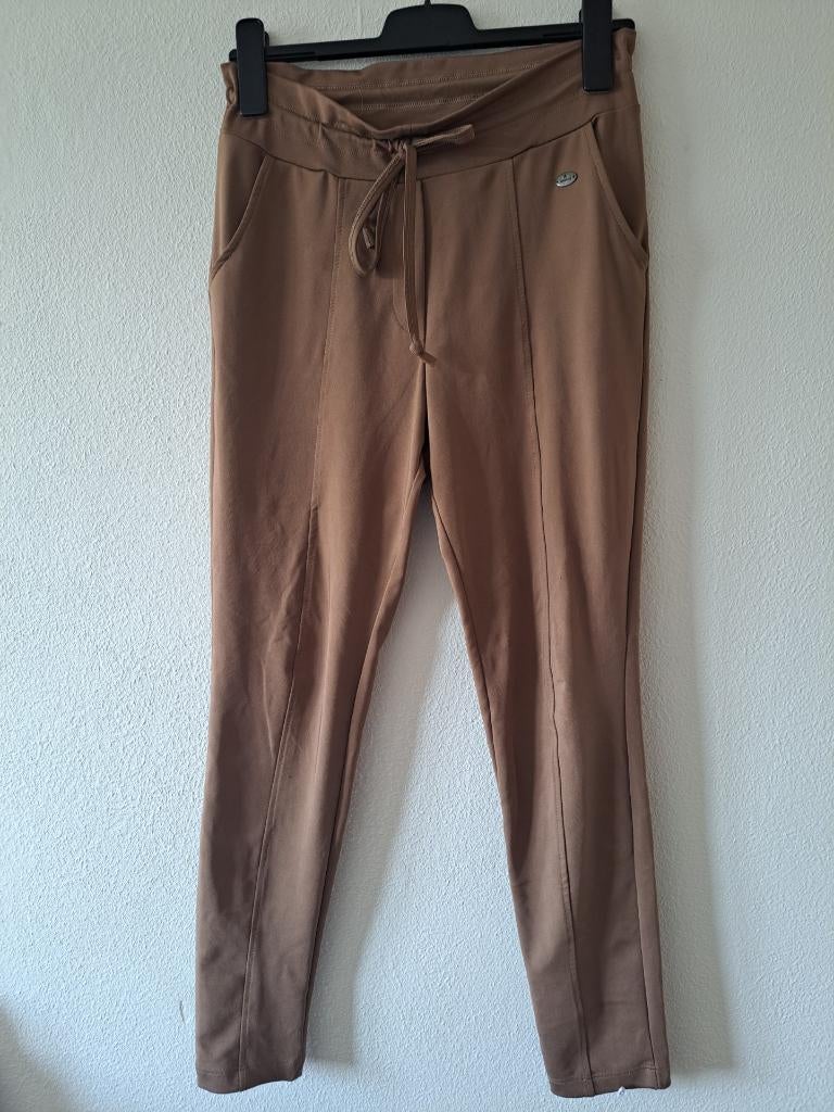 bruine angelle milan broek maat s, Kleding | Dames, Ophalen of Verzenden, Zo goed als nieuw, Maat 36 (S), Lang