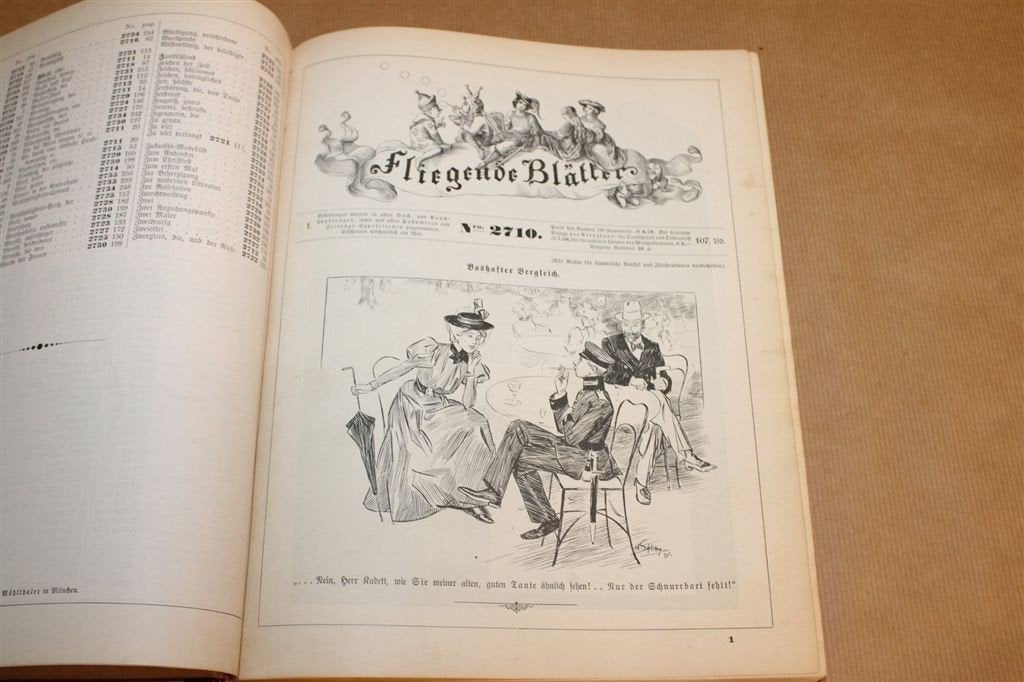 Fliegende Blätter 1897 illustraties humor — Antiek Boek, Ophalen of Verzenden