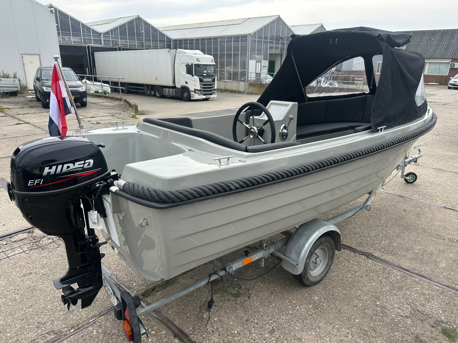 Nieuwe Gentl 480 xl consoleboot incl 20 pk 4 takt Efi hidea, 10 tot 30 pk, Gentl, Viertaktmotor, Nieuw