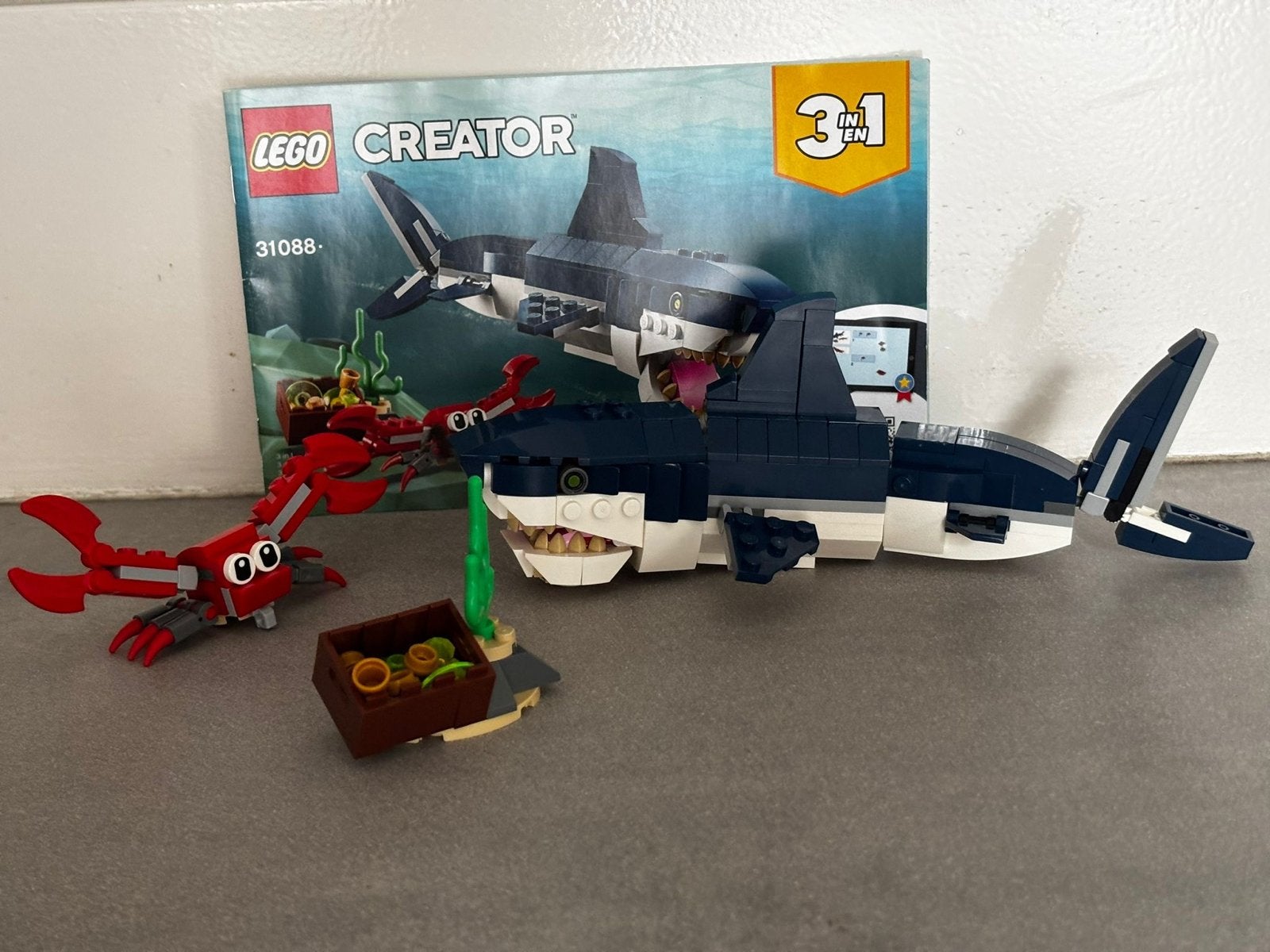 LEGO Creator 31088 Diepzeewezens 3-in-1 set, Ophalen of Verzenden, Zo goed als nieuw, Overige merken