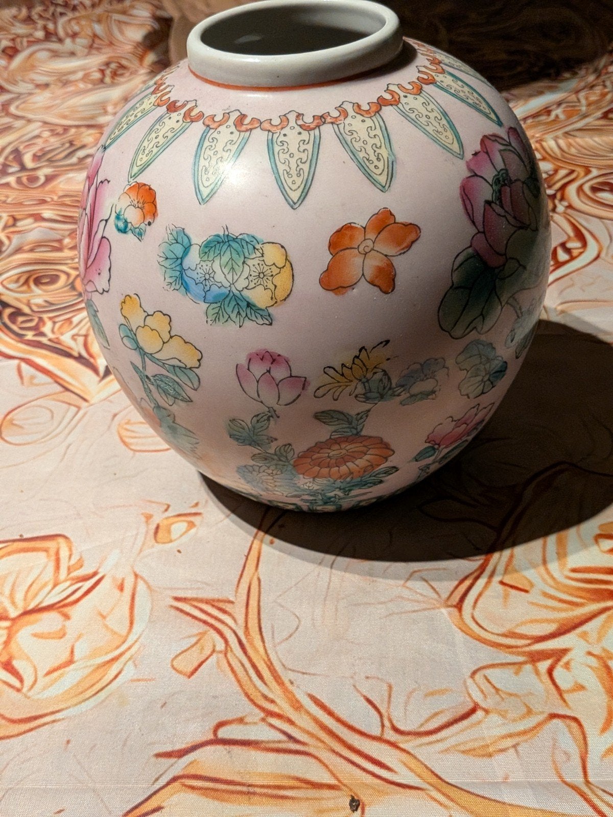 Antieke Chinese Vaas met Merk Stempel - Handgeschilderd, Antiek en Kunst, Ophalen