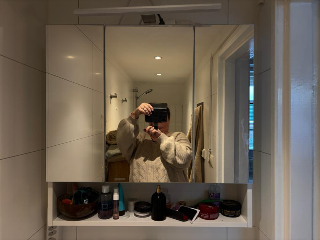 Spiegel badkamerkastje, Huis en Inrichting, Badkamer | Badkamermeubels, Ophalen, Overige typen, 50 tot 100 cm, Zo goed als nieuw
