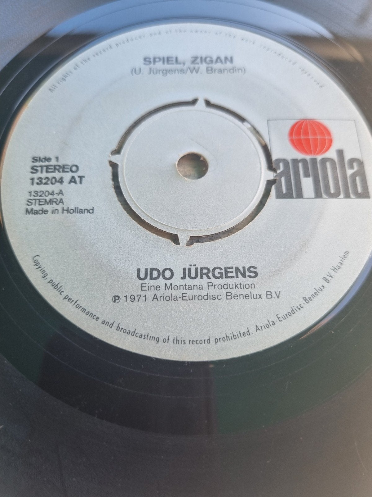 Udo Jürgens - Spiel, Zigan / Zeig Mir Den Platz An Der Sonne, Gebruikt, 7 inch, Overige typen, Schlager