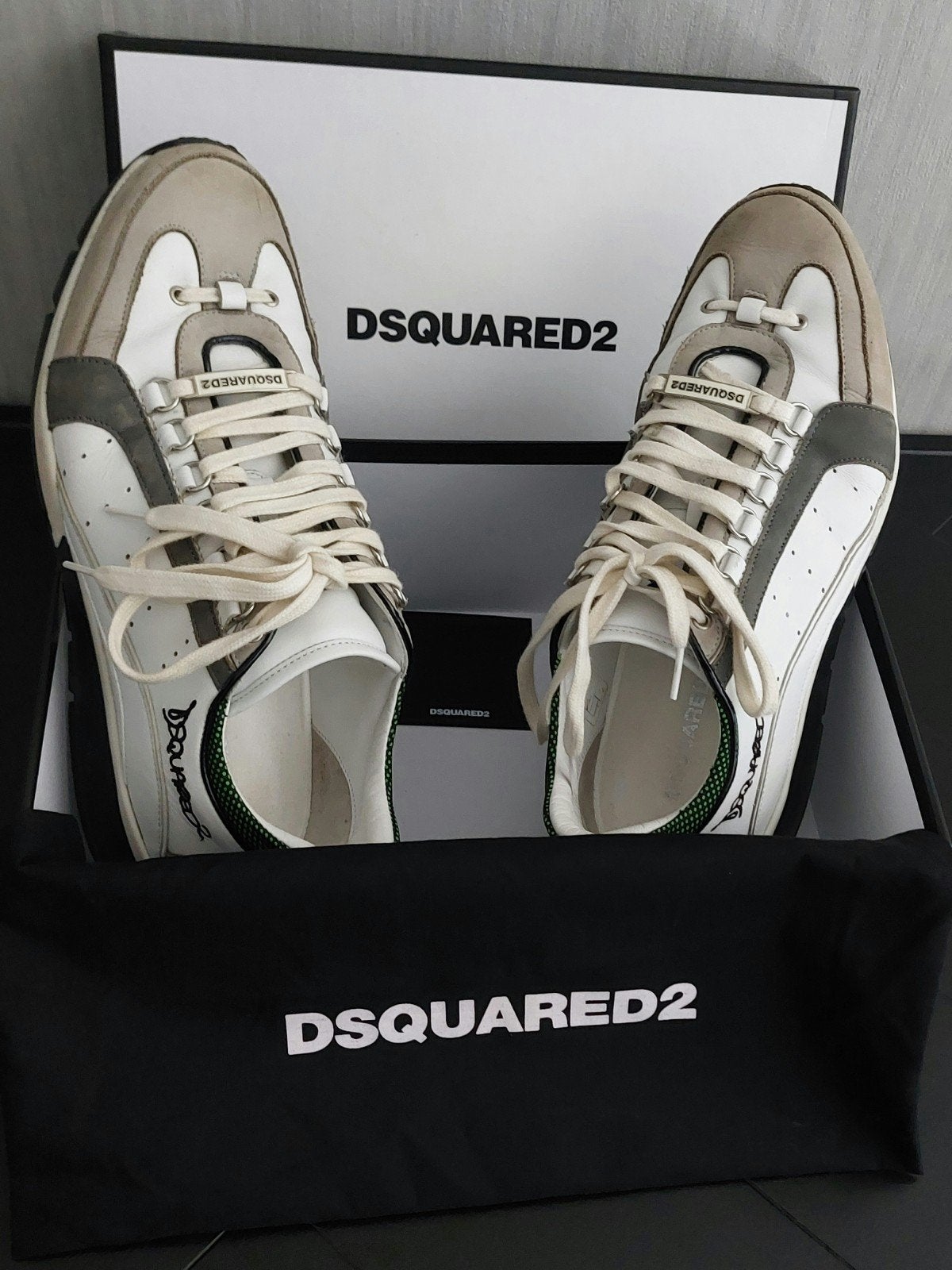 DSQUARED, Ophalen of Verzenden, Zo goed als nieuw, Wit, Sportschoenen