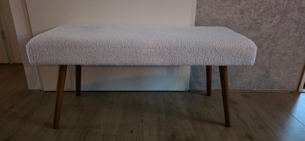 Stoffen bankje, Huis en Inrichting, Ophalen, Minder dan 50 cm, 125 cm of meer, Zo goed als nieuw