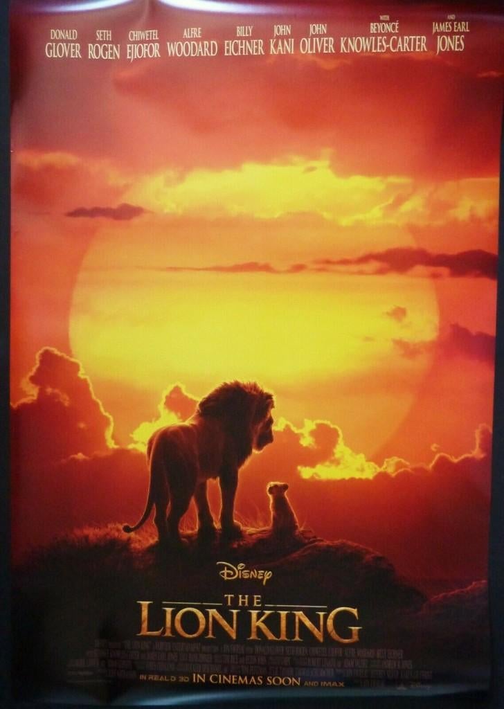 THE   LION   KING     filmposter**, Verzamelen, Posters, Nieuw, Film en Tv, A1 t/m A3, Rechthoekig Staand, Verzenden