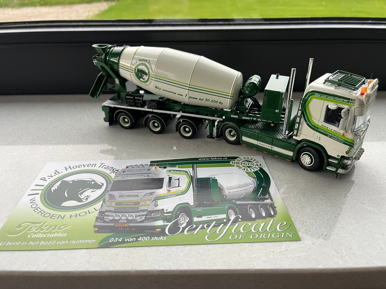 Tekno Scania R520 met mixer Patrick v/d hoeven, Ophalen of Verzenden, Nieuw, Bus of Vrachtwagen, Tekno