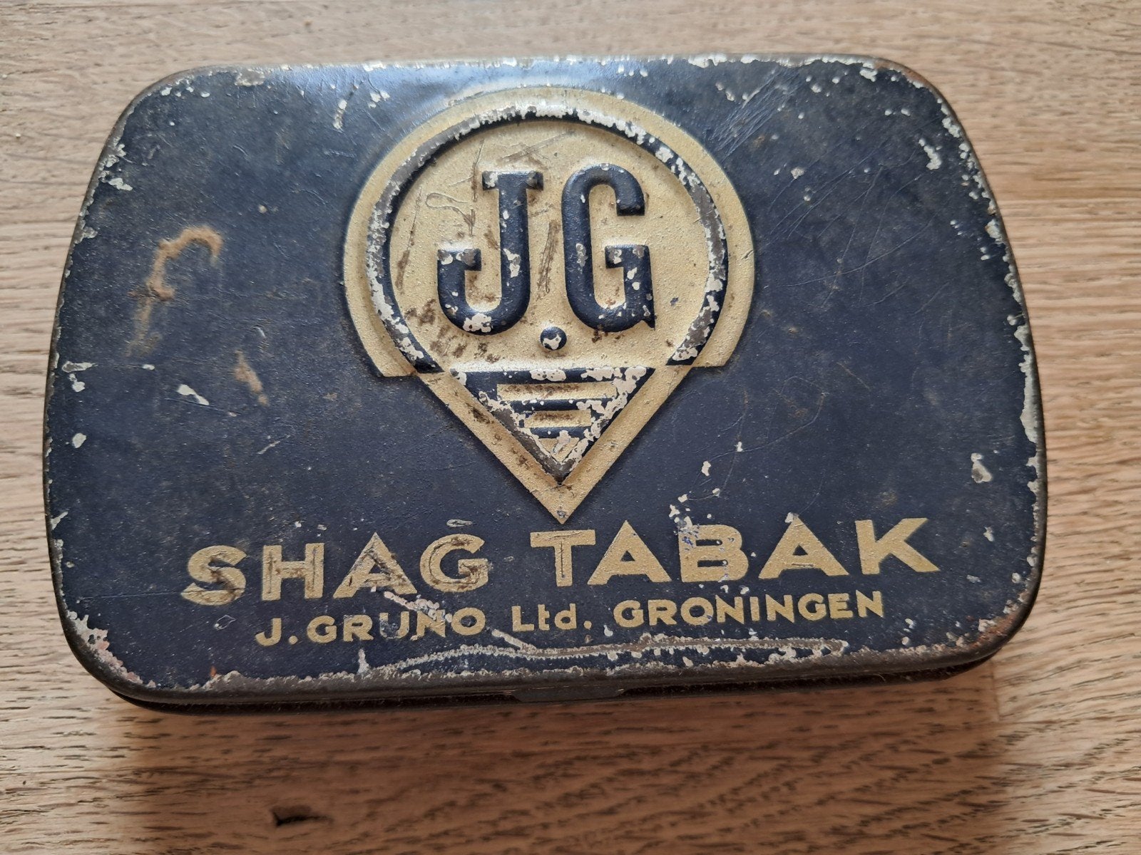 J Gruno shag tabak blik, Ophalen, Gebruikt, Overige, Overige merken