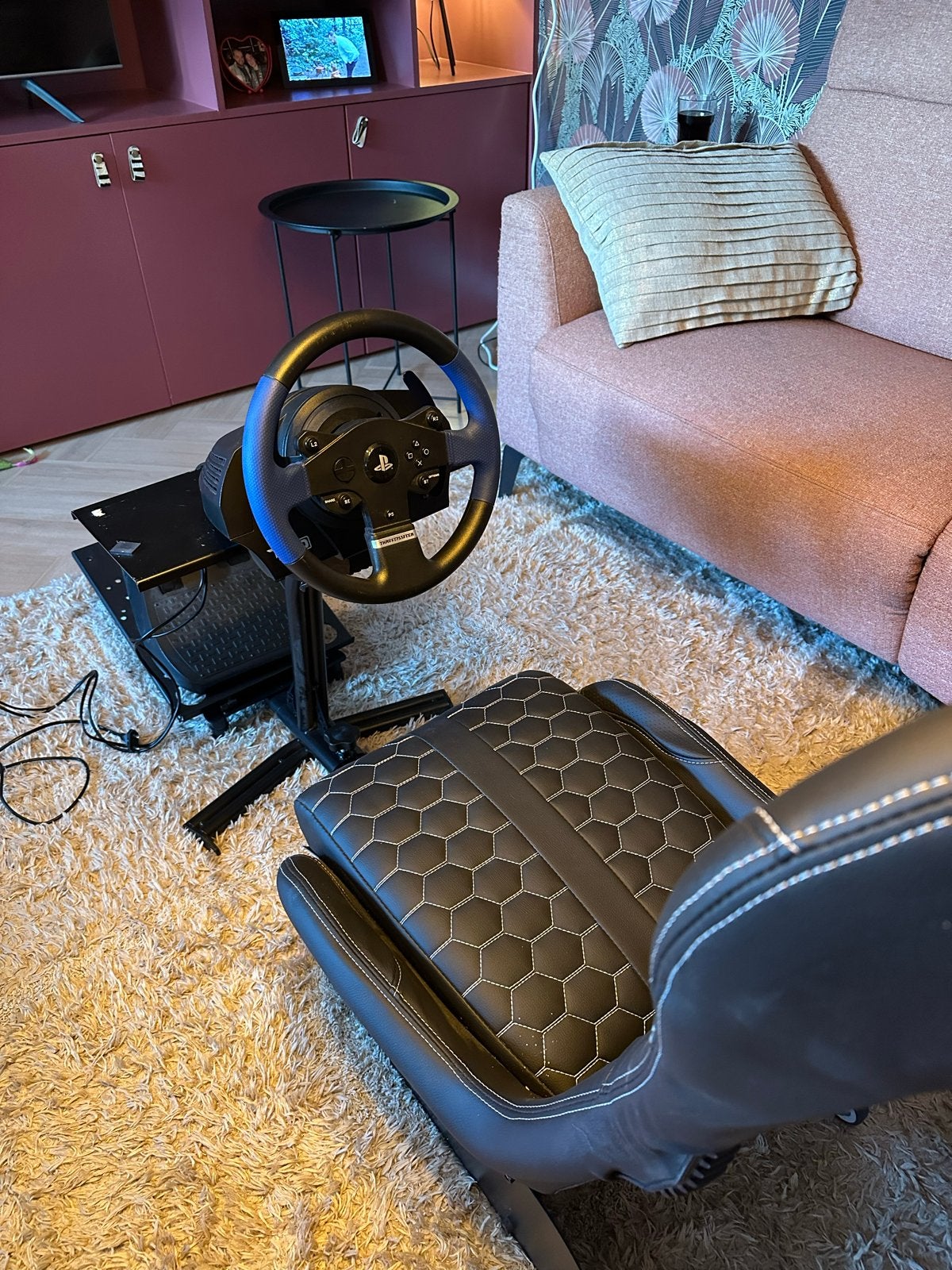 Thrustmaster T150 racestuur (+pedalen) en GXT 1155 racestoel, Ophalen, Racestuur, Force feedback, PlayStation