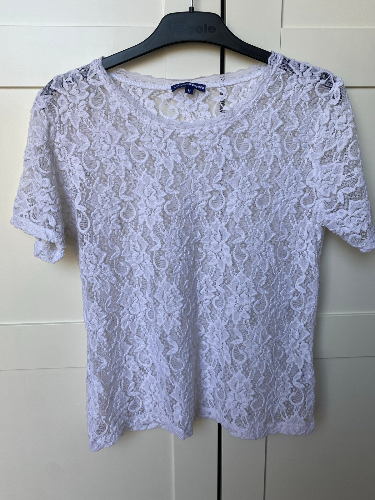Charles Vögele Witte Kanten Top Maat M, Kleding | Dames, T-shirts, Zo goed als nieuw, Maat 38/40 (M), Wit, Korte mouw, Ophalen of Verzenden