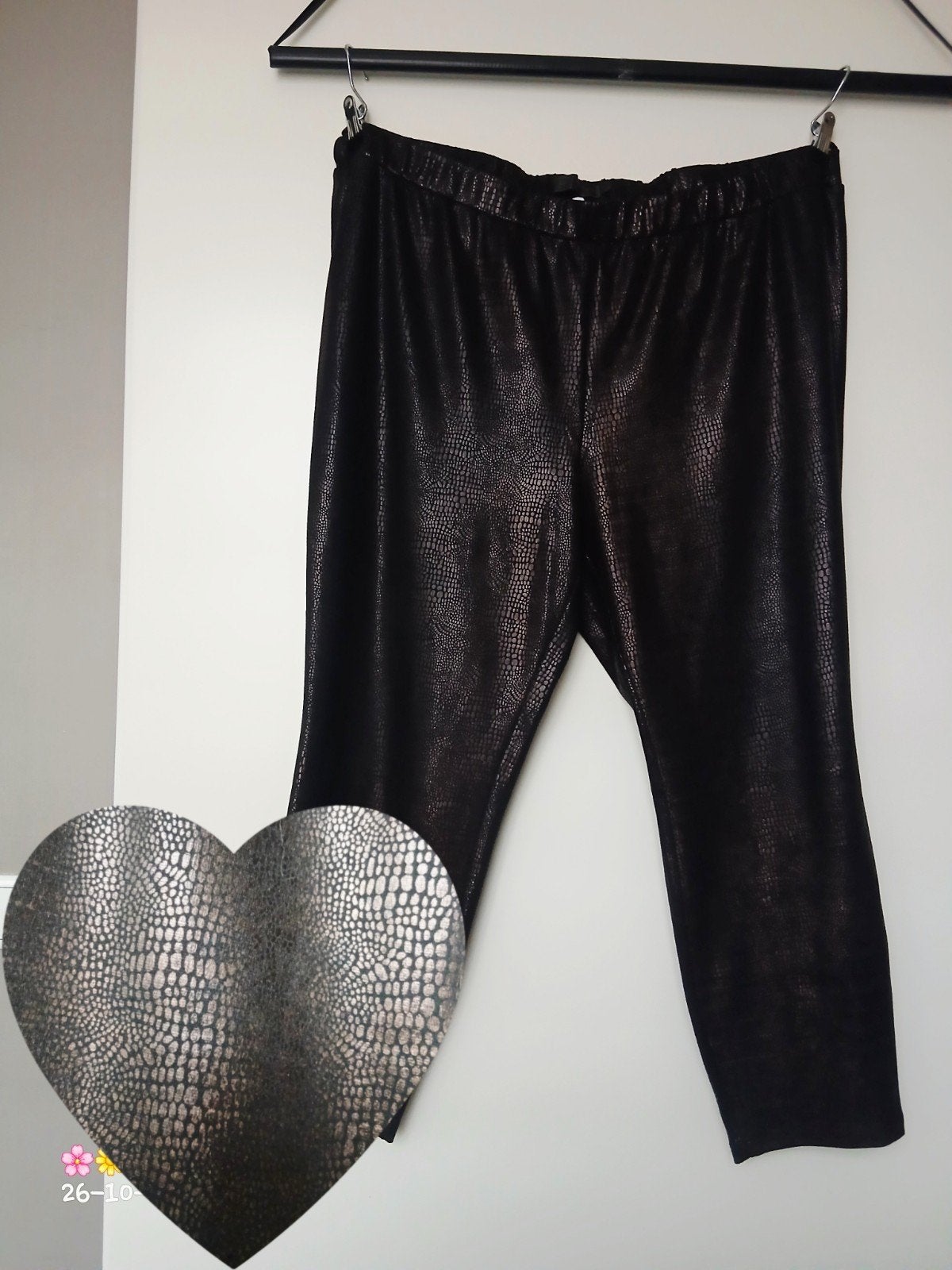 stretch broek/legging brons bruin zwart bonprix maat 52, Kleding | Dames, Bonprix, Bruin, Verzenden, Zo goed als nieuw