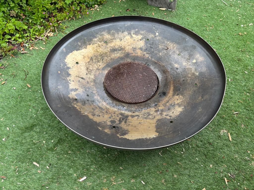 RVS vuurschaal met verwijderbare asbak, Tuin en Terras, Ophalen, Gebruikt, Vuurkorf
