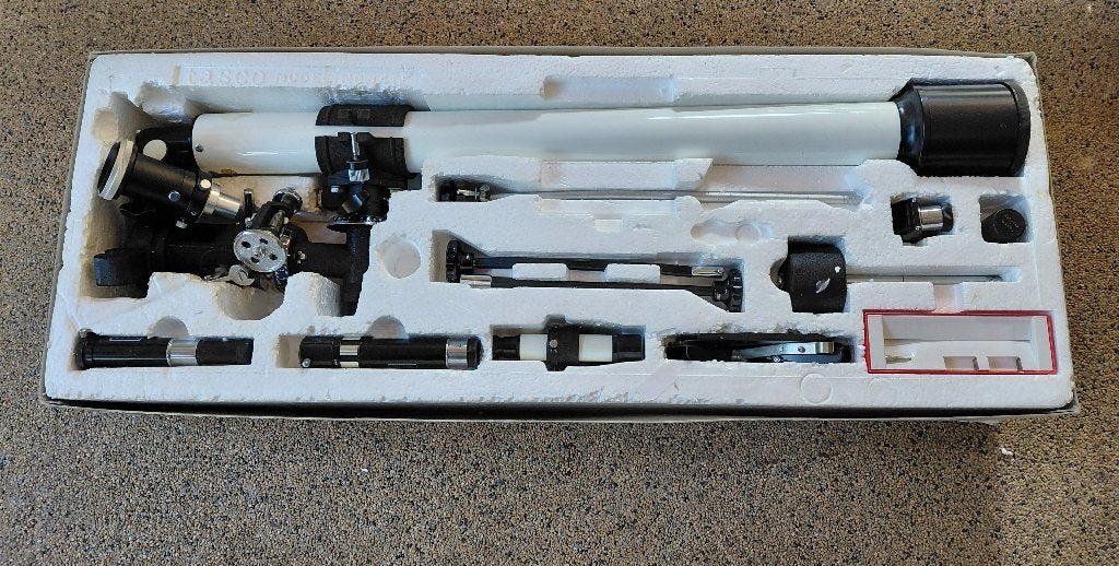 Tasco Telescoop Model 14TE WD-021, Audio, Tv en Foto, Optische apparatuur | Telescopen, Zo goed als nieuw, Lenzentelescoop (refractor)