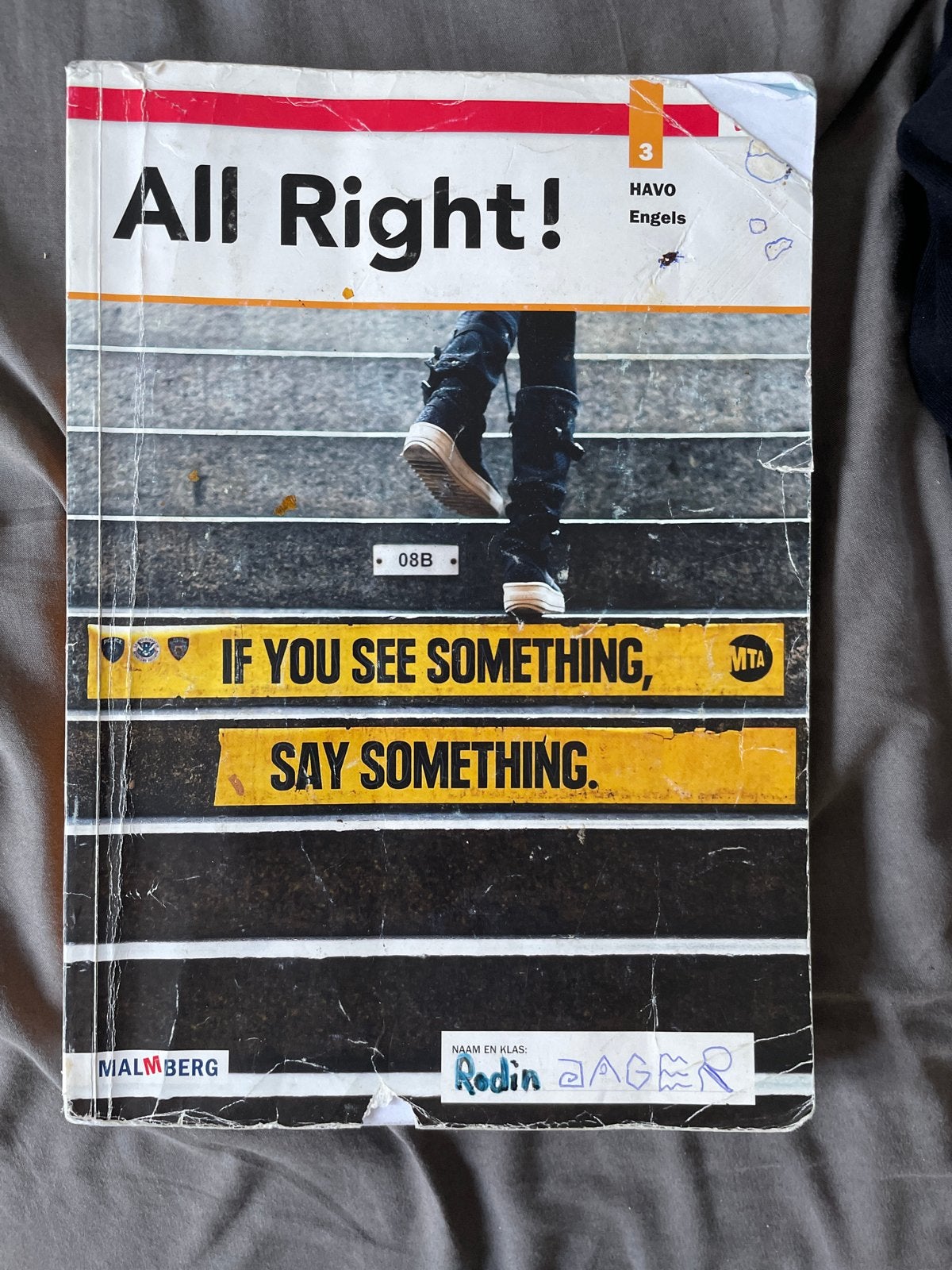 All Right! Engels HAVO 3 - Malmberg, Boeken, Ophalen of Verzenden, Gelezen, HAVO, Engels
