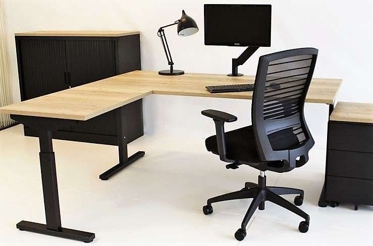 Nieuwe ERGODESK hoekbureau div maten, kleuren, opstellingen, VST, In hoogte verstelbaar, Hoekbureau, Nieuw