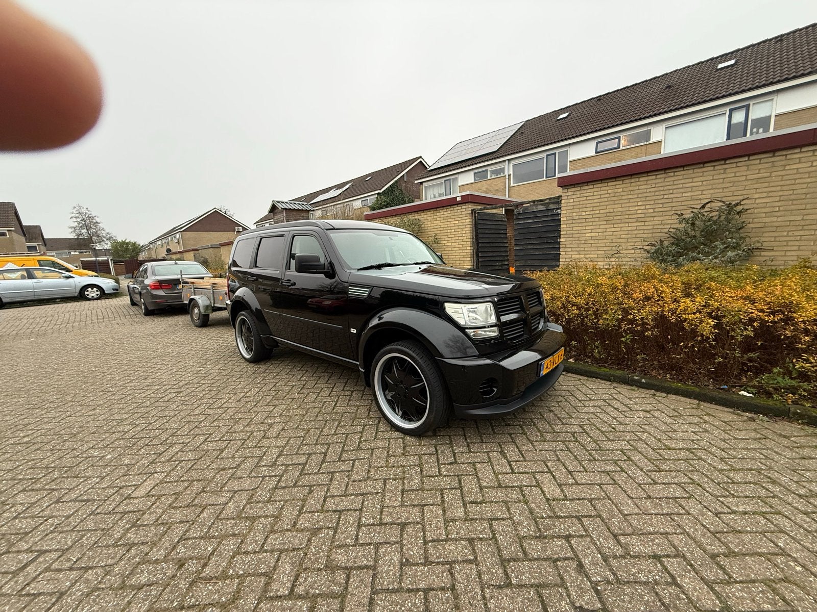 Dodge Nitro 2.8 CRD L4 RWD HR MT 2008, Auto's, Achterwielaandrijving, Zwart, Zwart, 177 pk