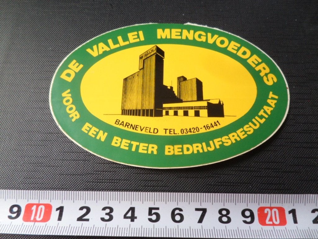 sticker Barneveld DE VALLEI MENGVOEDERS voor een beter, Ophalen of Verzenden, Zo goed als nieuw