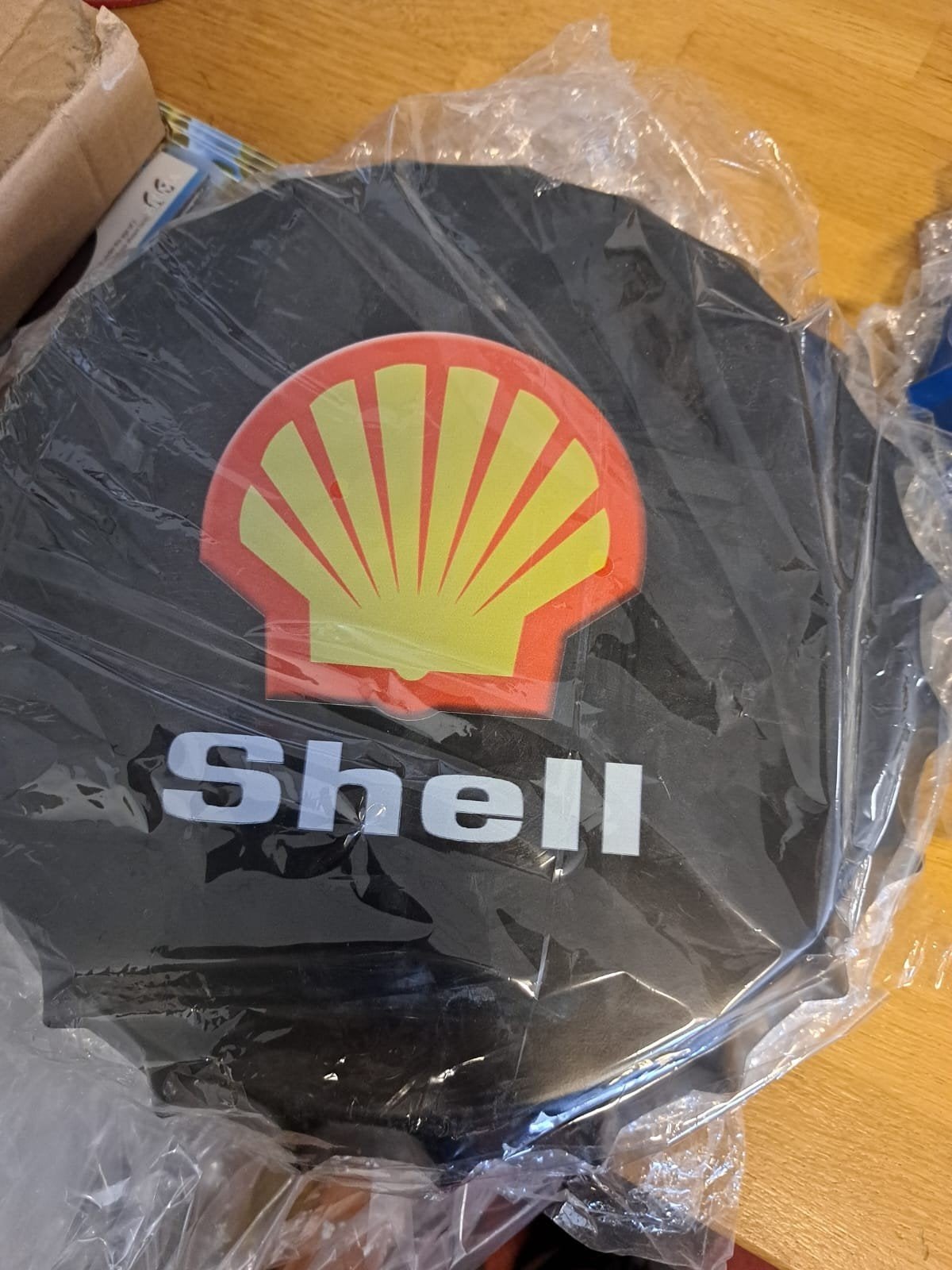 Shell reclame dop doorsnede 30cm, Ophalen, Zo goed als nieuw, Reclamebord