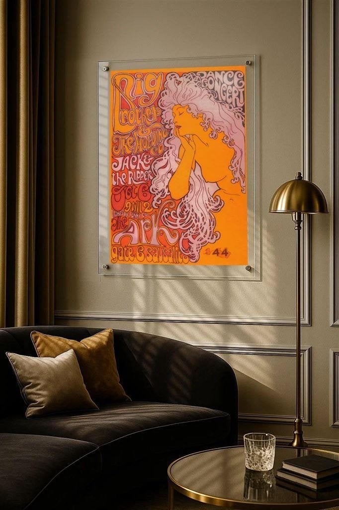 Big Brother & The Holding Co 60s Psychedelic Poster, Verzenden, Nieuw, Poster, Artwork of Schilderij
