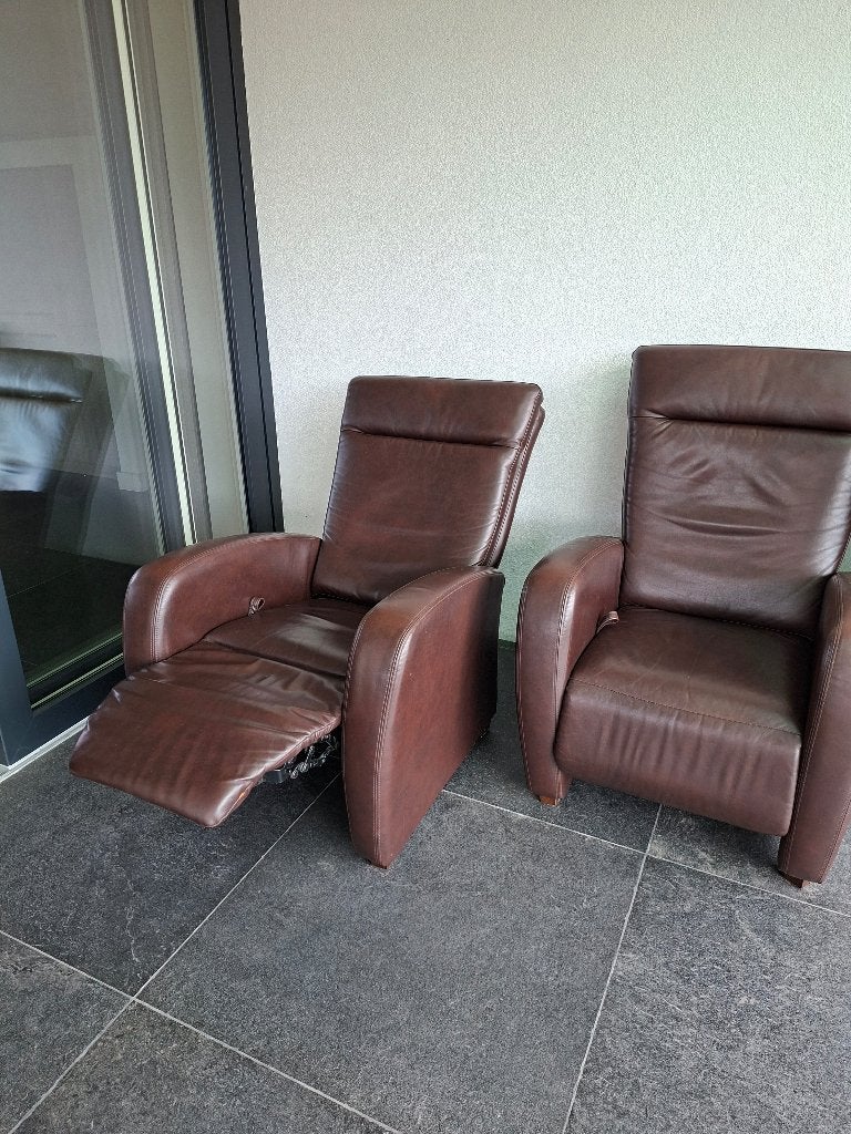 Fauteuil, Ophalen, Zo goed als nieuw, 75 tot 100 cm, Leer